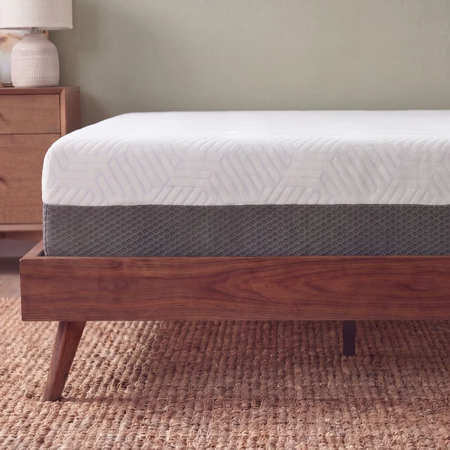 Alt view image 6 of 7 - 10 Inch Twin Medium Firm Gel Memory Foam Mattress with Temperature Regulating Cover, Grey White, Mattresses