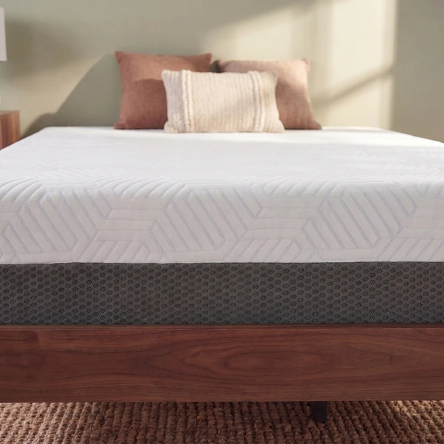 Alt view image 7 of 7 - 10 Inch Twin Medium Firm Gel Memory Foam Mattress with Temperature Regulating Cover, Grey White, Mattresses