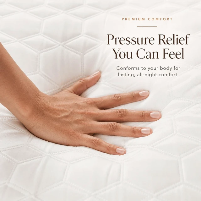 Alt view image 5 of 7 - Infused 12 Inch Memory Foam Short Queen Inchx Mattress, White Gray, Mattresses