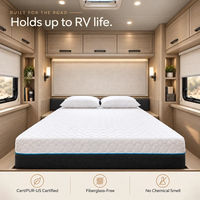 Alt view image 2 of 7 - Infused 12 Inch Memory Foam Short Queen Inchx Mattress, White Gray, Mattresses