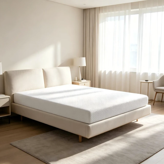 Alt view image 2 of 6 - Twin Size 5 Inch Medium Firm Memory Foam Mattress, White, Foam and Polyester, Mattresses