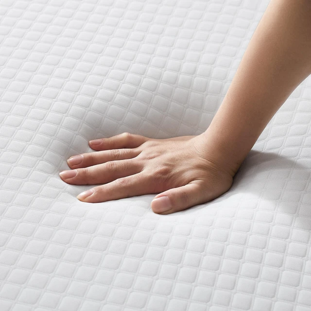Alt view image 5 of 6 - Twin Size 5 Inch Medium Firm Memory Foam Mattress, White, Foam and Polyester, Mattresses