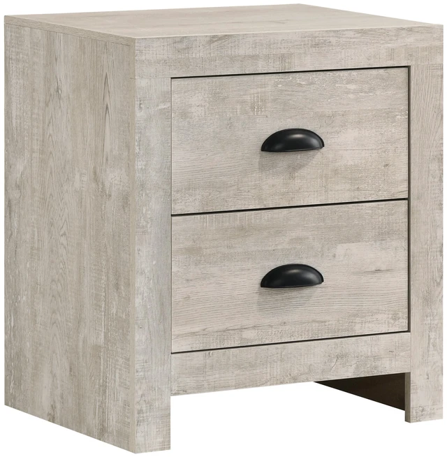 Main image of Nightstand with Drawer Bedside Storage Natural Finish Compact Design, Wood