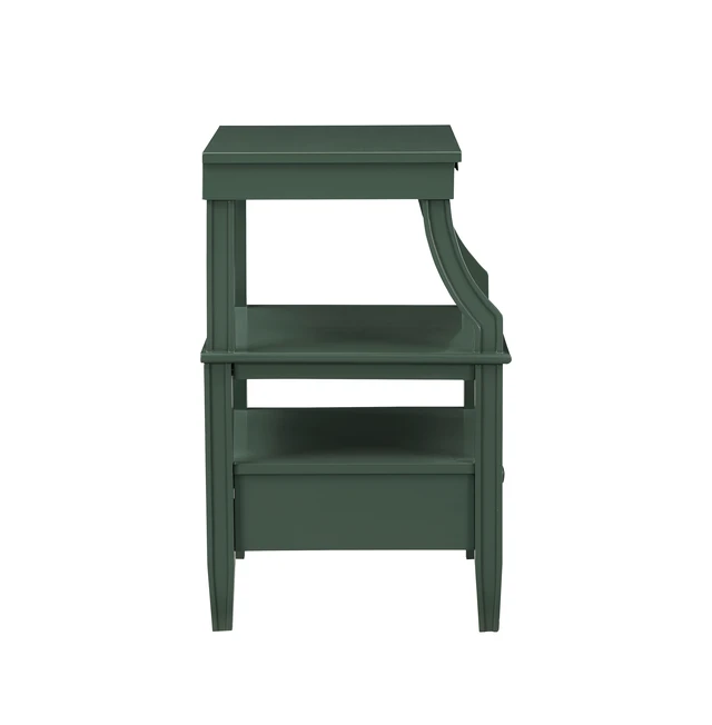 Alt view image 4 of 7 - Newland Storage Nightstand, Antique Green, Wood