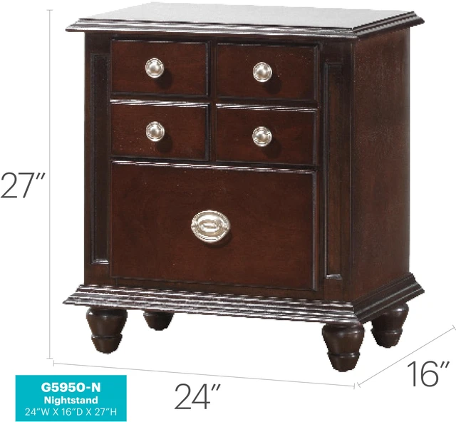 Alt view image 7 of 7 - Summit Night Stand, Cappuccino, Particle Board, Nightstands