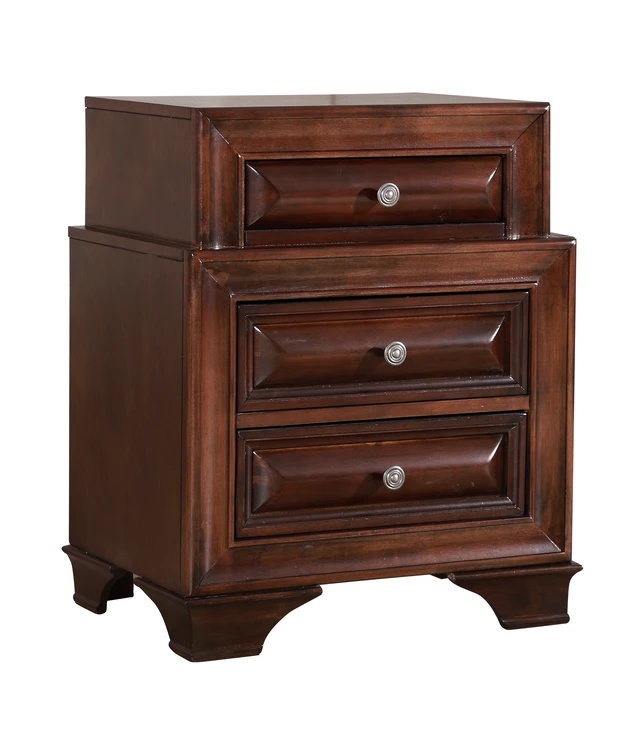 Alt view image 3 of 7 - Vita Nightstand, Cappuccino, Particle Board