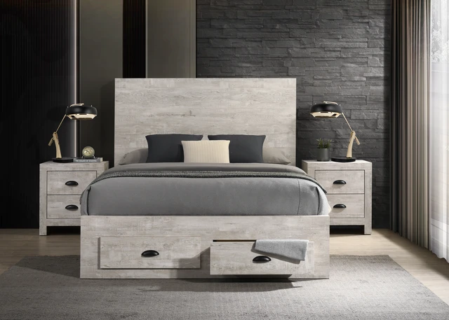 Alt view image 5 of 5 - Nightstand with Drawer Bedside Storage Natural Finish Compact Design, Wood