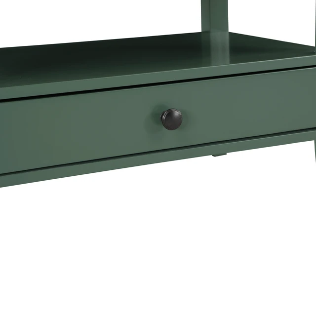 Alt view image 2 of 7 - Newland Storage Nightstand, Antique Green, Wood