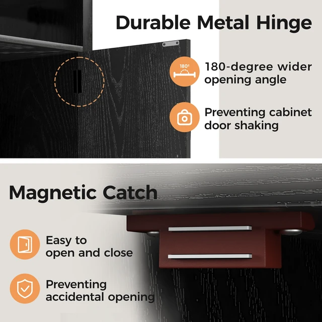 Alt view image 5 of 7 - End Table with Charging Station Set, Night Stand with Storage Cabinet and Shelf Tall Wooden Bedside Table for Living