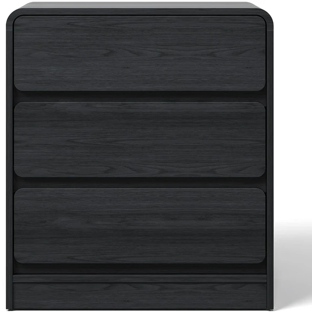 Alt view image 7 of 7 - 3 Drawer Nightstand Set, Wooden Night Stand Cabinet for Living Purpose Side Table Easy Assembly Anti Tip Kit Included