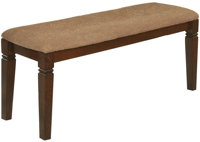 Main image of Dining Furniture 1 pc Bench Wooden Frame Espresso Finish Fabric Upholstered Seat, Wood, Benches