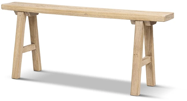 Alt view image 4 of 5 - 47 Inch Solid Reclaimed Elm Bench, Light Natural Brown, Benches