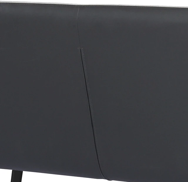 Alt view image 5 of 7 - Bench in Powder Coated Finish and Gray Fabric, Faux Leather, Benches