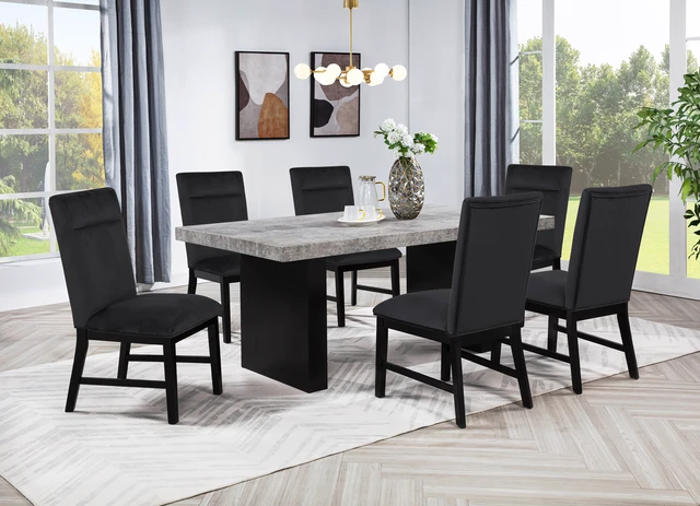 Alt view image 5 of 5 - 1 pc Upholstered Bench Soft Neutral Tone Dark Finish Legs Wooden Dining Furniture, Black, Fabric and Wood, Benches