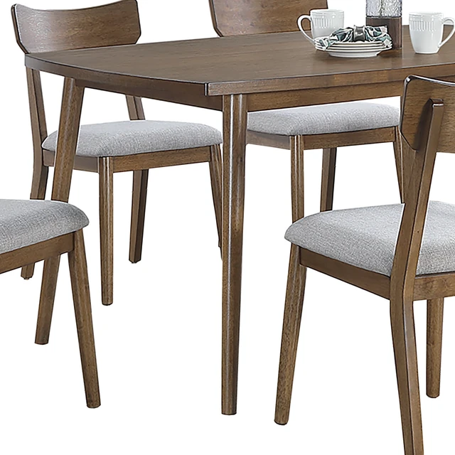 Alt view image 2 of 7 - 1 pc Dining Table Wooden Top Rich Wood Tone Rectangle Table Furniture, Walnut, MDF, Acacia and Plywood