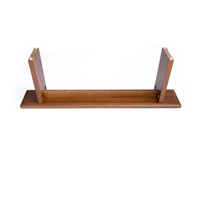 Alt view image 6 of 7 - Solid Dining Bench, Hand Crafted Wooden Entryway Bench Heavy Duty Capacity Long for Dining Table Living Accent Walnut