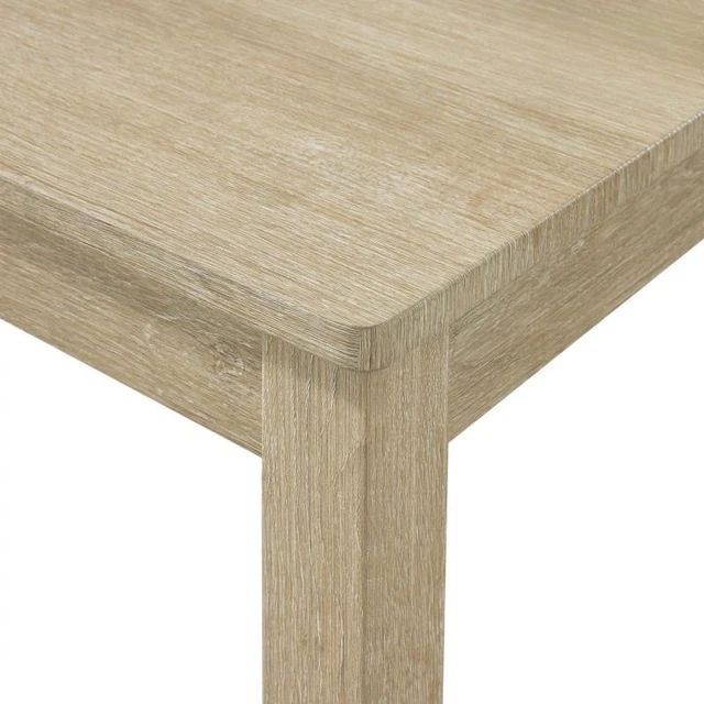 Alt view image 5 of 7 - Square Counter Height Dining Table, Solid Dining Table, Light Oak, Rubber Wood