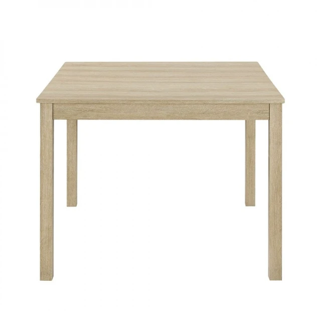Alt view image 2 of 7 - 5 pc Dining Set, Square Dining Table with Fabric Upholstered Side Chairs, Light Oak, Rubber Wood, Kitchen Sets