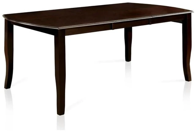Alt view image 4 of 7 - 1 pc Dining Table Solidwood Table 18 Inch Expandable Leaf Furniture, Espresso, Solid Wood