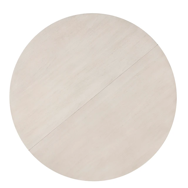 Alt view image 6 of 7 - Dining Round Table Kitchen Table for Dining, Dinette Breakfast Nook, Antique White, Solid Wood and MDF