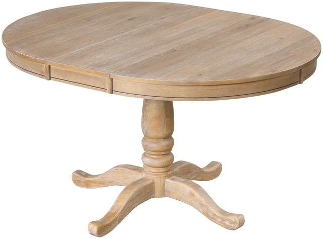 Main image of Dining Round Table Kitchen Table for Dining, Dinette Breakfast Nook Wood Wash, Natural, Solid Wood and MDF