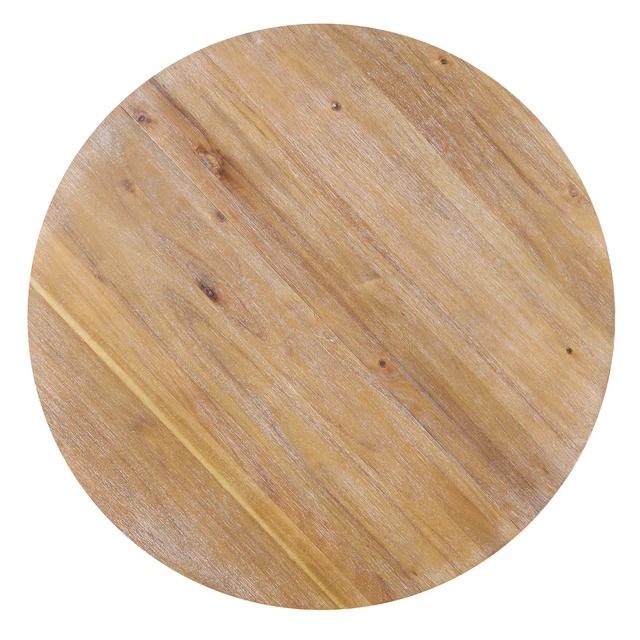 Alt view image 6 of 7 - Dining Round Table Kitchen Table for Dining, Dinette Breakfast Nook Wood Wash, Natural, Solid Wood and MDF
