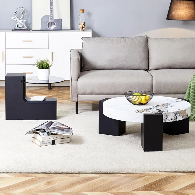 Alt view image 3 of 7 - Detachable Double Decker Coffee Table, Design More Precious and the Detachable Design Can Make the Use Space More