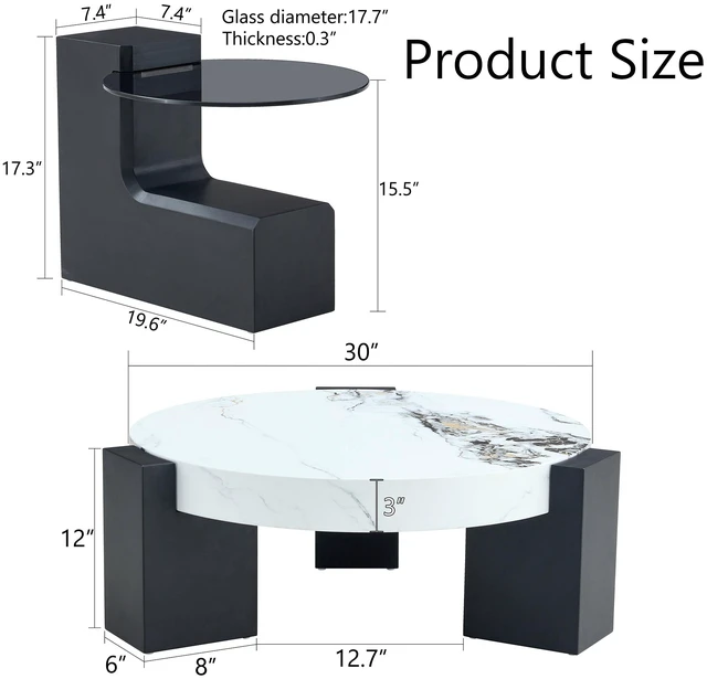 Alt view image 6 of 7 - Detachable Double Decker Coffee Table, Design More Precious and the Detachable Design Can Make the Use Space More