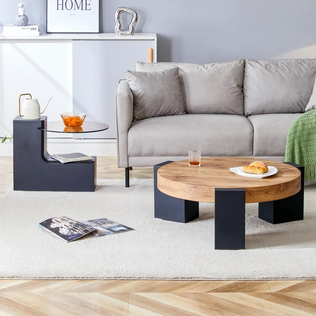 Alt view image 2 of 7 - Detachable Double Decker Coffee Table, Design More Precious and the Detachable Design Can Make the Use Space More