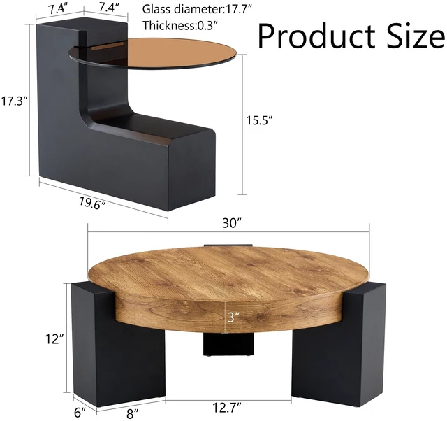 Alt view image 6 of 7 - Detachable Double Decker Coffee Table, Design More Precious and the Detachable Design Can Make the Use Space More