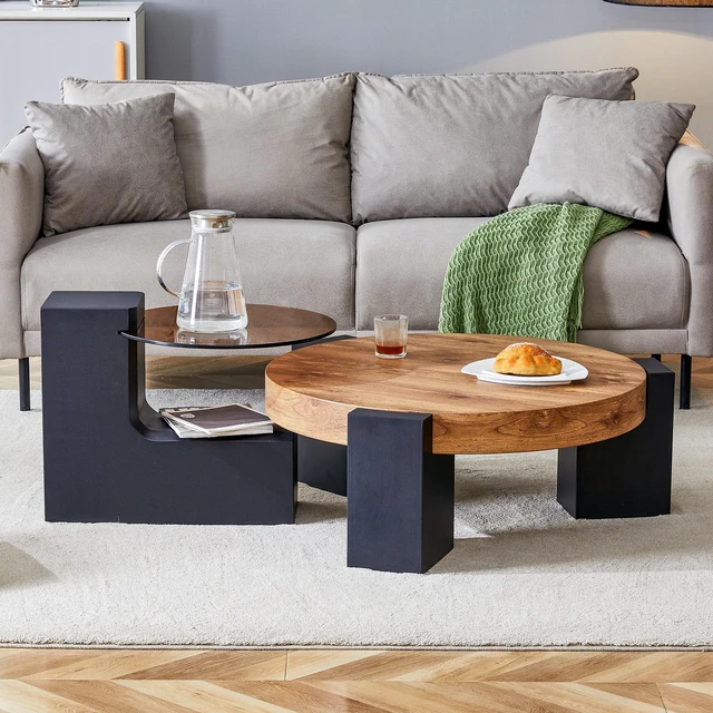 Alt view image 3 of 7 - Detachable Double Decker Coffee Table, Design More Precious and the Detachable Design Can Make the Use Space More
