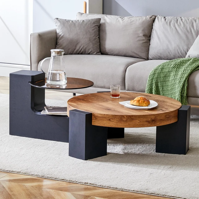 Alt view image 4 of 7 - Detachable Double Decker Coffee Table, Design More Precious and the Detachable Design Can Make the Use Space More