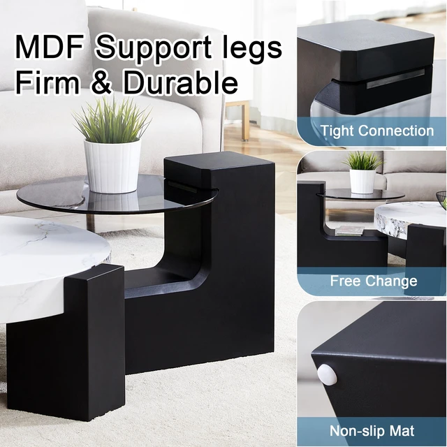 Alt view image 7 of 7 - Detachable Double Decker Coffee Table, Design More Precious and the Detachable Design Can Make the Use Space More