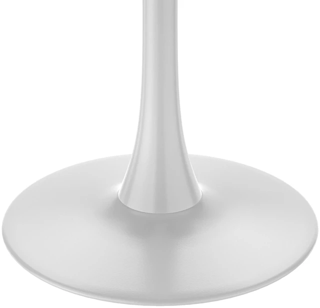 Alt view image 6 of 7 - 31.5 Inch Round Tulip Dining Table, Sintered Tabletop with Faux Print Carbon Steel Bracket Base Scratch and Wear