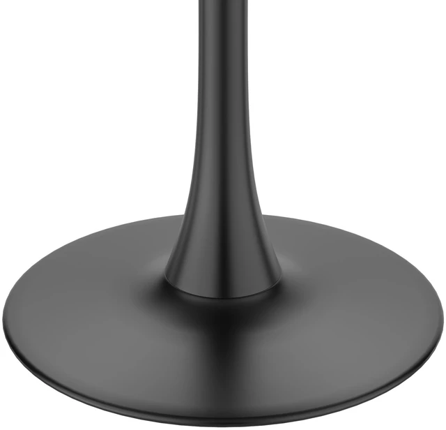Alt view image 5 of 7 - 31.5 Inch Round Tulip Dining Table, Sintered Tabletop with Faux Print Carbon Steel Bracket Base Scratch and Wear