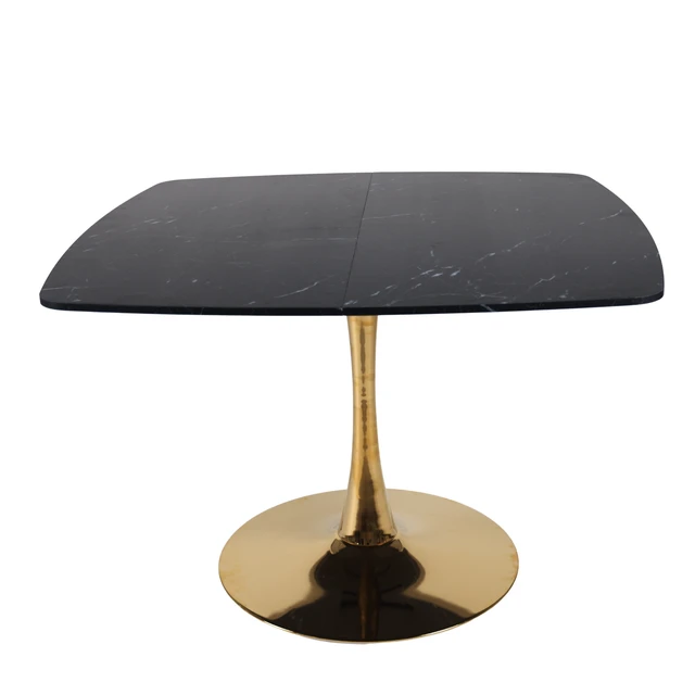 Alt view image 4 of 7 - Square Tulip Table for 2 to 3 Person, 42.12 Inch Small Dining Table with Metal Pedestal Base Kitchen for Small Space