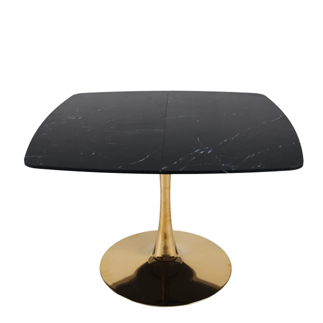 Alt view image 7 of 7 - Square Tulip Table for 2 to 3 Person, 42.12 Inch Small Dining Table with Metal Pedestal Base Kitchen for Small Space