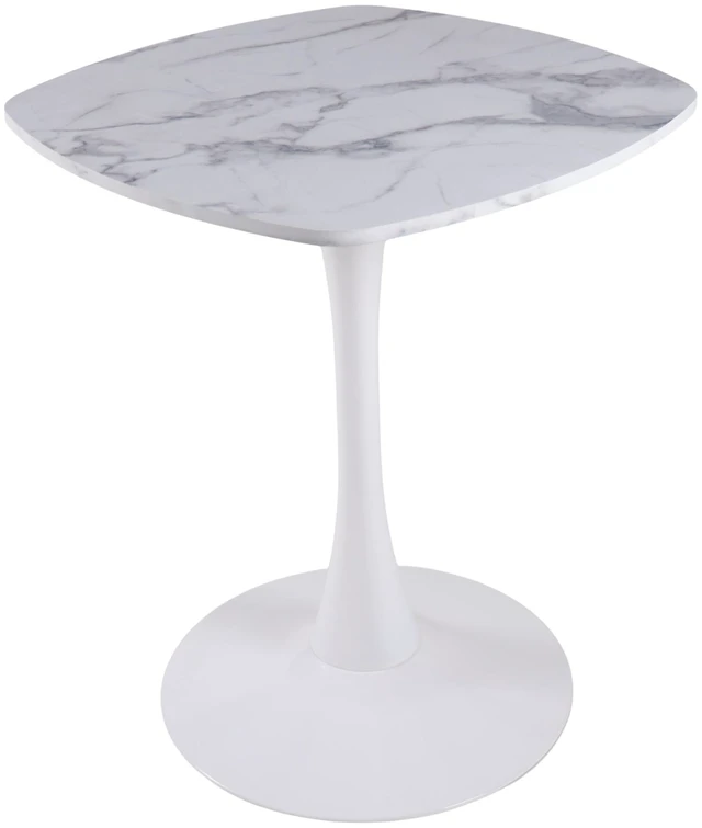 Alt view image 6 of 7 - Dining Table, White Marble, MDF and Metal
