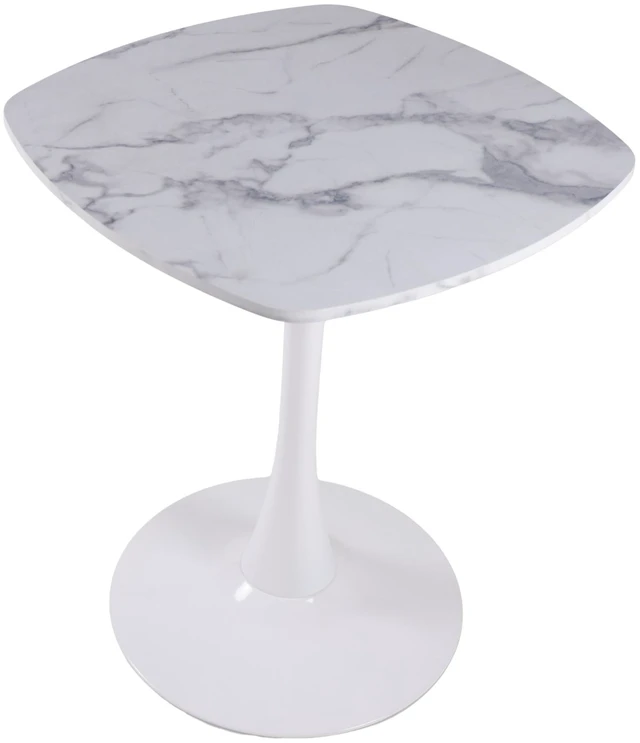 Alt view image 7 of 7 - Dining Table, White Marble, MDF and Metal
