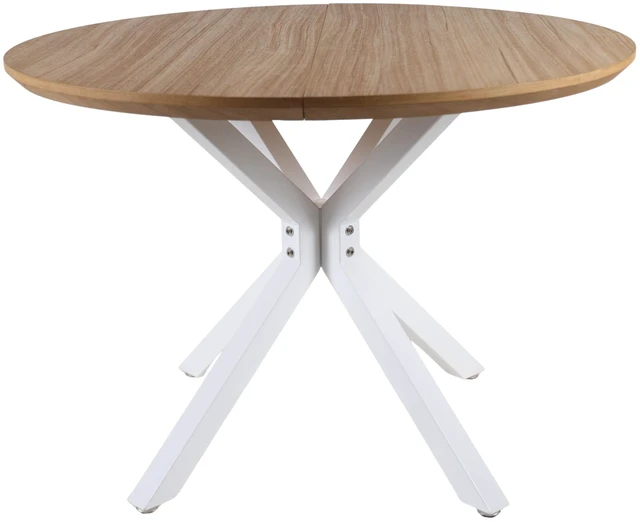 Alt view image 6 of 7 - 42 Inch Mid-Century Pedestal Table, Functional Cross Leg Dining Table for 4 to 6 People and Large Coffee Color MDF Top