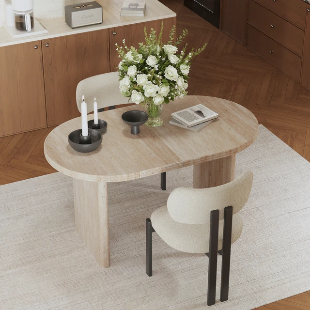Alt view image 5 of 7 - 70.87 Inch Extendable Dining Table with Removable Extension Leaves, Mid-Century Table Suitable for Dining Kitchens