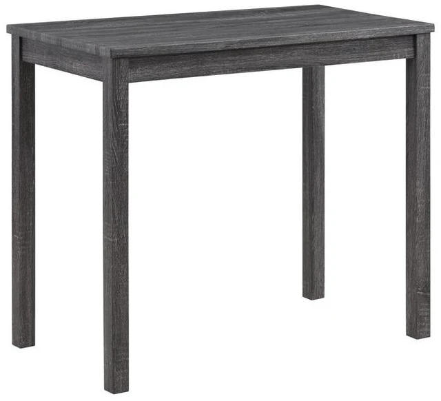 Alt view image 3 of 6 - Lux 3 Piece Counter Height 42 Inch Pub Table Set with Tufted Linen Stools, Gray, Dining Kitchen Sets
