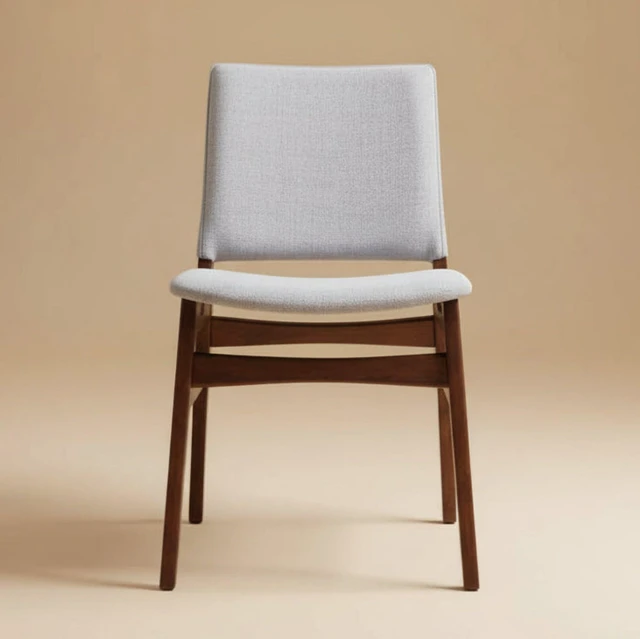 Alt view image 2 of 7 - Solid Dining Table Set, Rectangular Kitchen Dining Table and Upholstered Leather Chairs Mid-Century Furniture Set