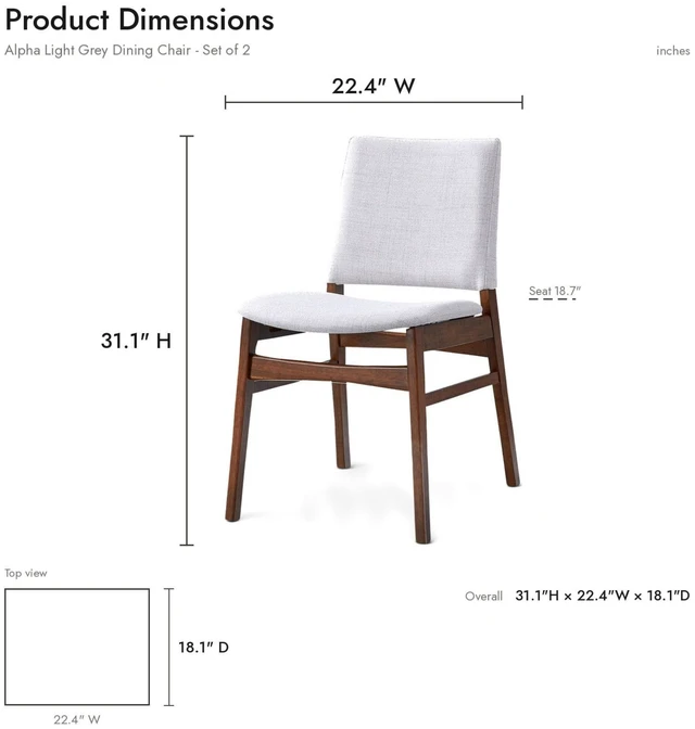 Alt view image 5 of 7 - Solid Dining Table Set, Rectangular Kitchen Dining Table and Upholstered Leather Chairs Mid-Century Furniture Set