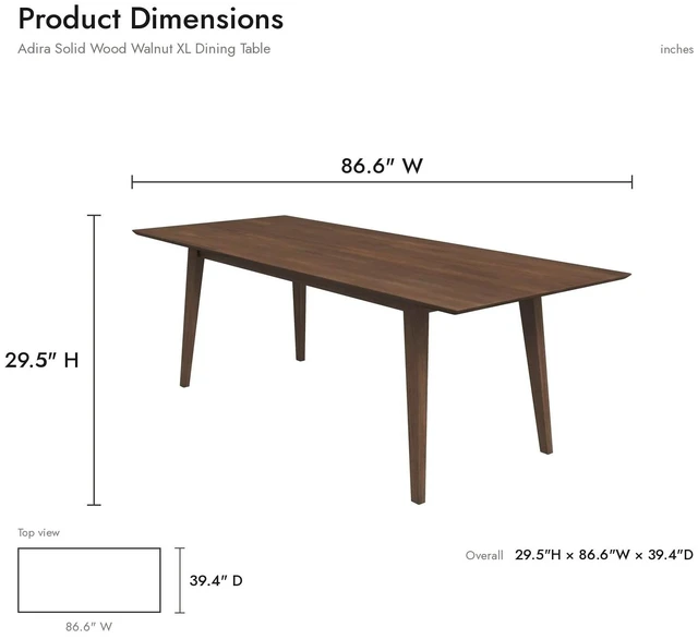 Alt view image 6 of 7 - Solid Dining Table Set, Rectangular Kitchen Dining Table and Upholstered Leather Chairs Mid-Century Furniture Set