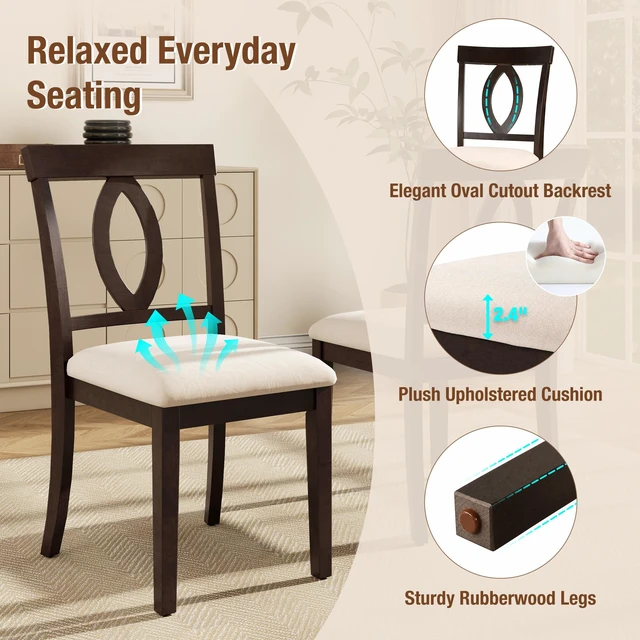 Alt view image 6 of 7 - 3 Piece Drop Leaf Dining Table Set, Folding Extendable Table Upholstered Chairs Small Space Dining Set for 2 People