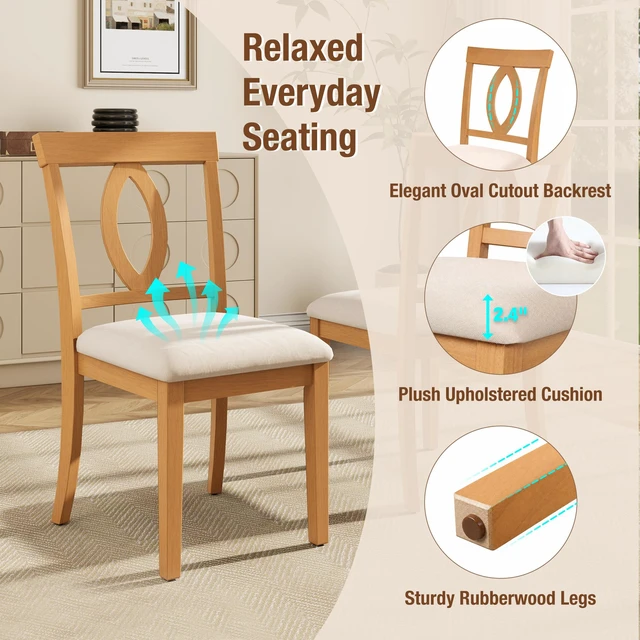 Alt view image 6 of 7 - 5 Piece Drop Leaf Dining Table Set, Folding Extendable Table Upholstered Chairs Small Space Dining Set for 4 People