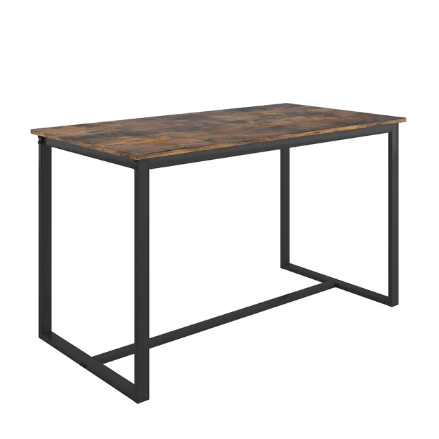 Alt view image 4 of 7 - Five Piece Set Table and Chair with Backrest, Solid Structure, Brown, MDF, Dining Kitchen Sets
