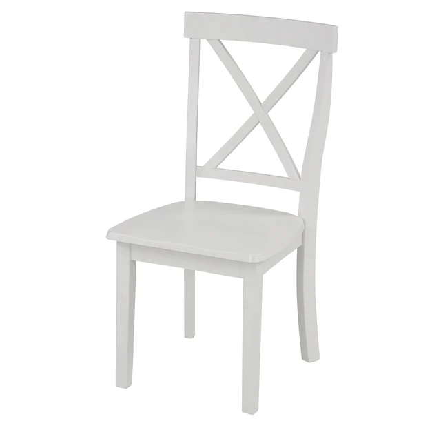 Alt view image 5 of 7 - 4 Pieces Dining Chairs Set for 4 Persons, Kitchen Solid Chairs, White, MDF, Dining Kitchen Sets