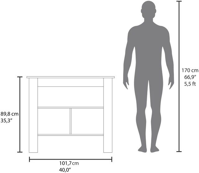 Alt view image 6 of 7 - Cala Kitchen Island, Three Open Shelves One Top Shelf Four Legs Kitchen Decor and Organizer, Natural Wood White